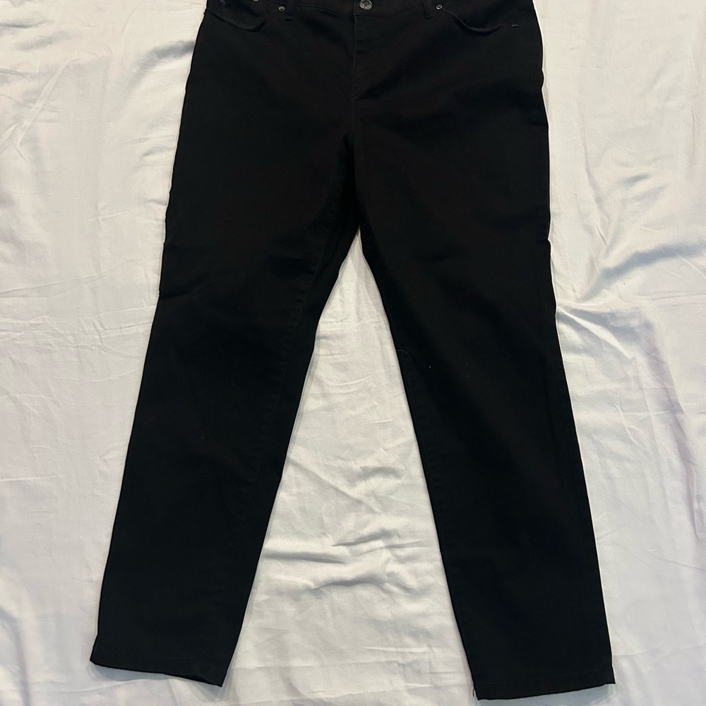 Black Straight-Leg Pants